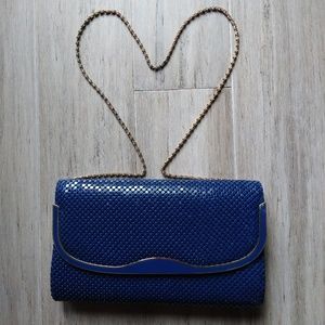 EUC vintage navy mesh metal clutch / shoulder bag